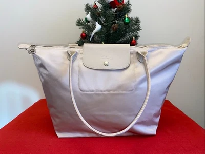 Longchamp Le Pliage City Large Tote Shoulder Bag Lt Beige New - Image 1 of 4