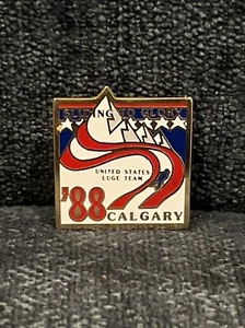 Calgary 1988 Olympics USA Olympic Luge Team USOC NOC Pin - Picture 1 of 2
