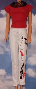 Vintage 1990's Clone Flair/Totsy/Sandi 2 Piece Top and Face Design Pant Set - Picture 1 of 1