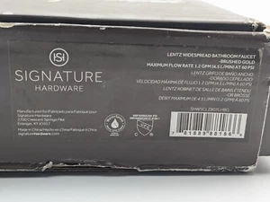 Signature Hardware Lentz breite Badezimmer Wasserhahn ohne Griffe. Gebürstetes Gold - Bild 1 von 15