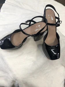 Mix No 6 Classic Black Patent Heels New With Box Size 9 - Picture 1 of 5
