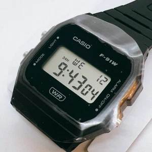 Casio F-91WB-1AJF Black Classic Series Biomass Plastic Quartz Watch From Japan - Picture 1 of 9