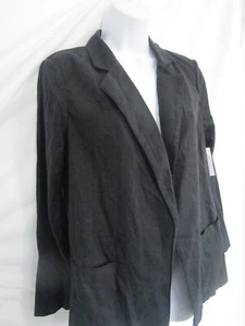 Caslon  Women Size XS Jacket Blazer  Open Front Long Sleeve Pockets Black - Picture 1 of 14