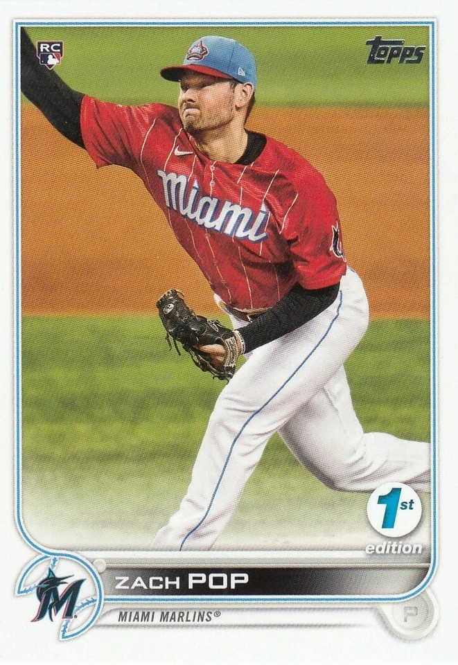 ZACH POP TOPPS FIRST 1ST EDITION BASE MIAMI MARLINS #108 2022 22 - Image 1 of 1