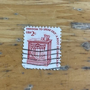 Estampilla de libertad de hablar cancelada de Scott de Estados Unidos - Imagen 1 de 2
