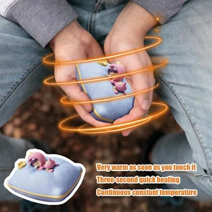 Electric Hand Warmer Reusable Cartoon Animal Shape Pillow Handwarmer Winter - Picture 1 of 14