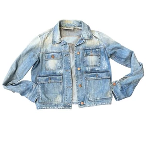 Mauro Grifoni Distressed Denim Jacke Größe L *SIEHE MASSNAHMEN* - Bild 1 von 7