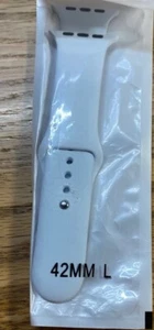 Correa de reloj grande de silicona blanca de 42 mm - Imagen 1 de 1