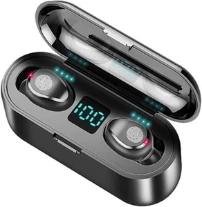 CUFFIE AURICOLARI WIRELESS BLUETOOTH 5.0 F9 TWS SPORT HUAWEI XIAOMI SAMSUNG - Foto 1 di 10