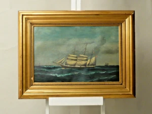 Vilhelm Arnesen  Schiffsporträt Segelschiff  Signiert und datiert 1879 - Bild 1 von 8