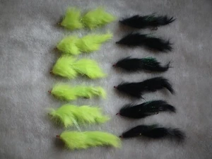 12 LACHSFLIEGEN, Gelenkhasen, handgebunden an #2 Haken - Bild 1 von 2