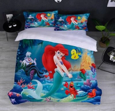 Ariel the Little Mermaid Single/Double/Queen/King Bed Quilt Cover Set