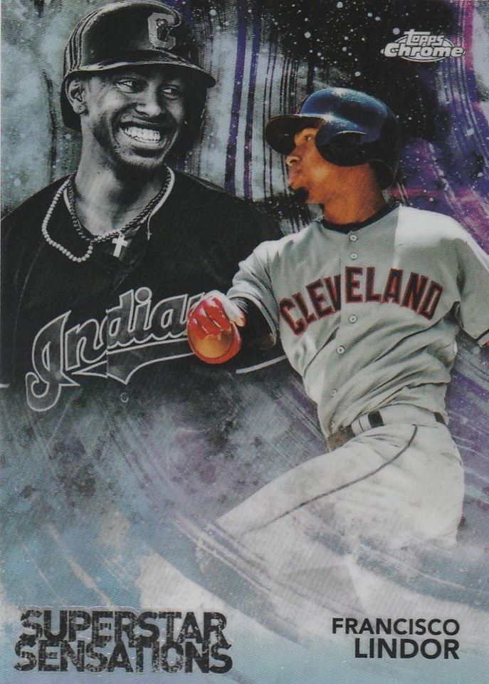 2018 TOPPS CHROME FRANCISCO LINDOR SS INDIANS #SS-4 SUPERSTAR SENSATIONS SP HOT! - Image 1 of 1