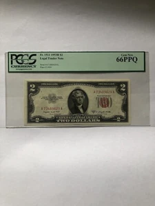 1953 2 Dollar Bill Certified 66 PPQ Gem New - Picture 1 of 2