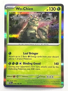 Wo-Chien 018/182 Holo Rare - Paradox Rift Pokemon TCG - Pack Fresh Near Mint NM - Picture 1 of 4