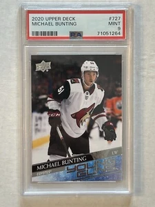 Michael Bunting 2020-21 Upper Deck Young Guns #727 RC Rookie PSA 9 Mint T207 - Picture 1 of 2