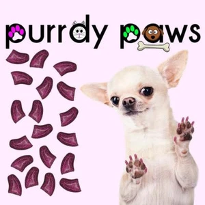 Tapas de uñas suaves para garras de perro (brillo rosa real) * patas purridas * 6 tamaños - Imagen 1 de 1