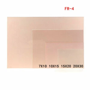 Single Sided Copper Clad PCB FR4 Laminate Circuit Board 7x10/10x15/15x20/20x30cm - Picture 1 of 5