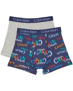 Calvin Klein Kids 2-Pack Cotton Stretch Boxer Briefs Size 8 L125208 - Picture 1 of 2