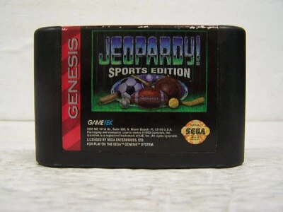 Jeopardy Sports Edition (Sega Genesis, 1994) Cart Only - Image 1 of 3