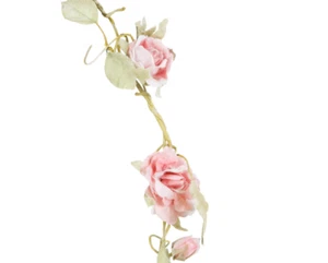 Guirnalda de rosa Sass & Belle flor rosa clara boda vintage elegante decoración del hogar  - Imagen 1 de 2