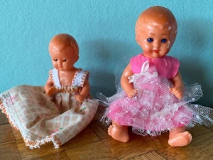 Zwei Püppchen E.S. Baby Schlafaugen Puppe Puppenhaus Puppenstube dollhouse doll - Bild 1 von 7