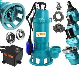 750W Submersible Dirty Water Pump Grinder Sewage Well Septic Flood Sewage Sump - Picture 1 of 28