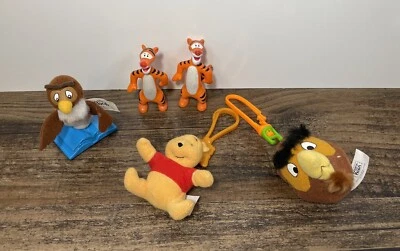 Mixed Lot Of Disney Winnie The Pooh Kids Meal Toys Key Clips Figures Stamp - Image 1 of 4
