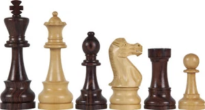 Palisander Ahorn King of Chess Holzschachfiguren Set gewichteter Filzboden 2 Königinnen - Bild 1 von 1