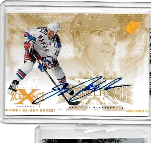 MARK MESSIER 2001-02 SPX SIGNS OF EXCELLENCE CERTIFIED AUTOGRAPH BV$200.00!!!!! - Image 1 of 1