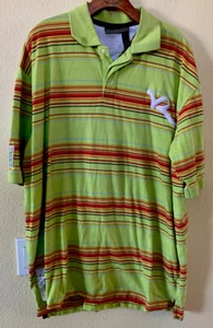 Polo Rocawear Big R VERDE a Rayas Hombre Talla Mediana - Imagen 1 de 9