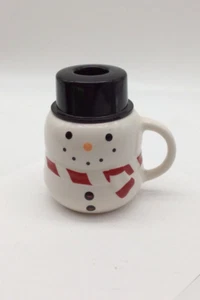 Williams Sonoma SCHNEEMANN 10 Unzen heiße Schokolade mit Deckel Becher Weihnachten Bonjour - Bild 1 von 7