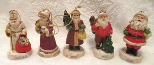 Vintage~Russ Berrie & Company~Santa Through the Ages~5 qty - Picture 1 of 11