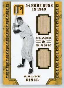 2016 Panini Pantheon Baseball Ralph Kiner Class & Rank Gold Game Used Bat /25