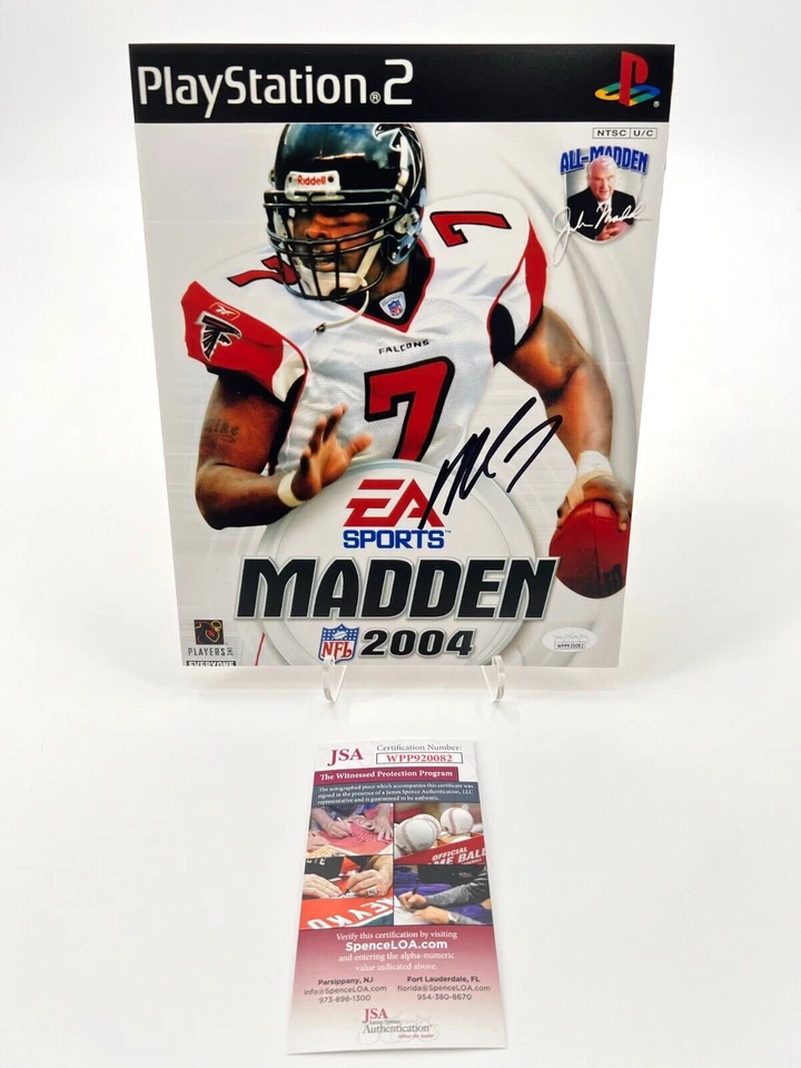 MICHAEL VICK ATLANTA FALCONS SIGNED 8X10 PHOTO JSA WITNESS COA 2004 MADDEN COVER - Image 1 of 1