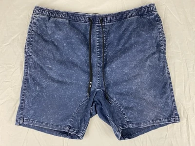 Shorts jeans masculino Oakley 38 azul lavagem ácida elástico cintura cintura média bolsos adultos - Imagem 1 de 4