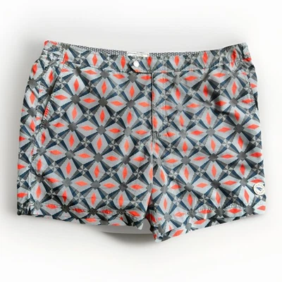 Men's Ted Baker London Geo Print Swim Shorts Multicolor Sz7/ US XL - Image 1 of 4