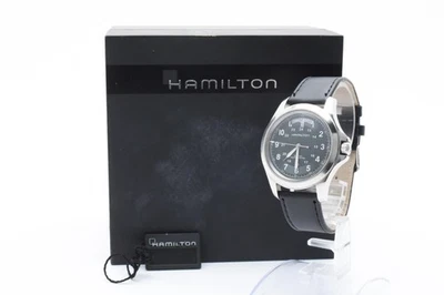 【N Como Nuevo】 Reloj Hamilton Caqui Automático Field King Negro Estilo Militar H644550 Foto 1 de 4