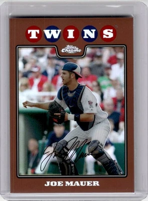 2008 Topps Chrome #9 Joe Mauer Copper Refractors #/599 - Image 1 of 2