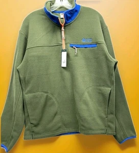 Alpine Designs Herren groß üppig oliv Polarfleece 1/4 Reißverschluss neu mit Etikett ausgezeichnet Cr60 - Bild 1 von 7