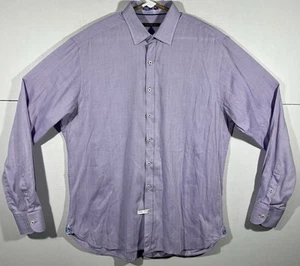 Hammer Made Men’s Dress Shirt Long Sleeve Button Down Purple Cotton Sz L 42/16.5 - Picture 1 of 15