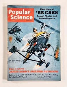 1967 Jun POPULAR SCIENCE James Bond Autogyro SCIENCE MAP OF THE US unicycling &c - Picture 1 of 7