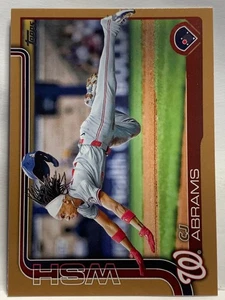 2025 Topps Series 1 CJ ABRAMS #122 Gold #'d 0380/2025 WASHINGTON NATIONALS - Picture 1 of 2