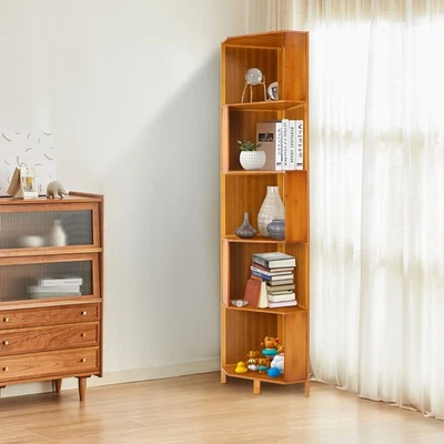 Corner Bookcase, A-Shaped Display Bookshelf, Multifunctional Storage Display - Image 1 of 4