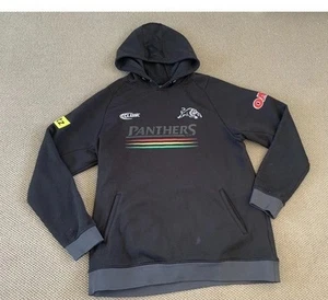 PENRITH Panthers Mens NRL Hooded Sweatshirt 3XL Black Hoodie Classic Embroidered - Picture 1 of 12