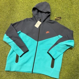 Green Turquoise Nike Tech Full Zip Hoodie: 2XL - Picture 1 of 3