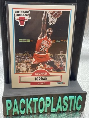 Tarjeta de error Fleer Basketball 1990 Michael Jordan rara 'punto amarillo' #26 casi nueva Bull B3 Foto 1 de 4