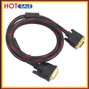Câble DVI vers VGA 1,5 m mâle vers mâle DVI-I 24+5 vers VGA câble audio vidéo - Photo 1/7