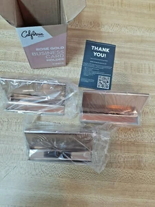  Business Card Holder for Desk, Business Card Organizer Rack Stainless Steel  - Picture 1 of 5