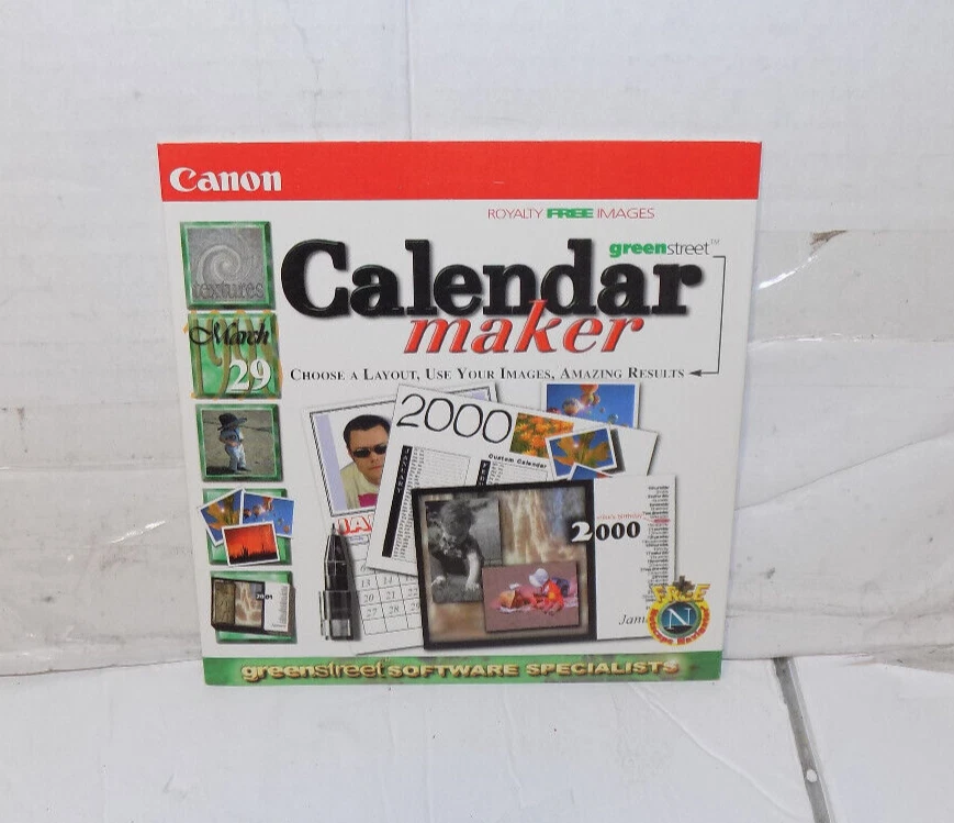 Canon Greenstreet Software Premium Calendar Maker CD Win 95 98 - Image 1 of 1